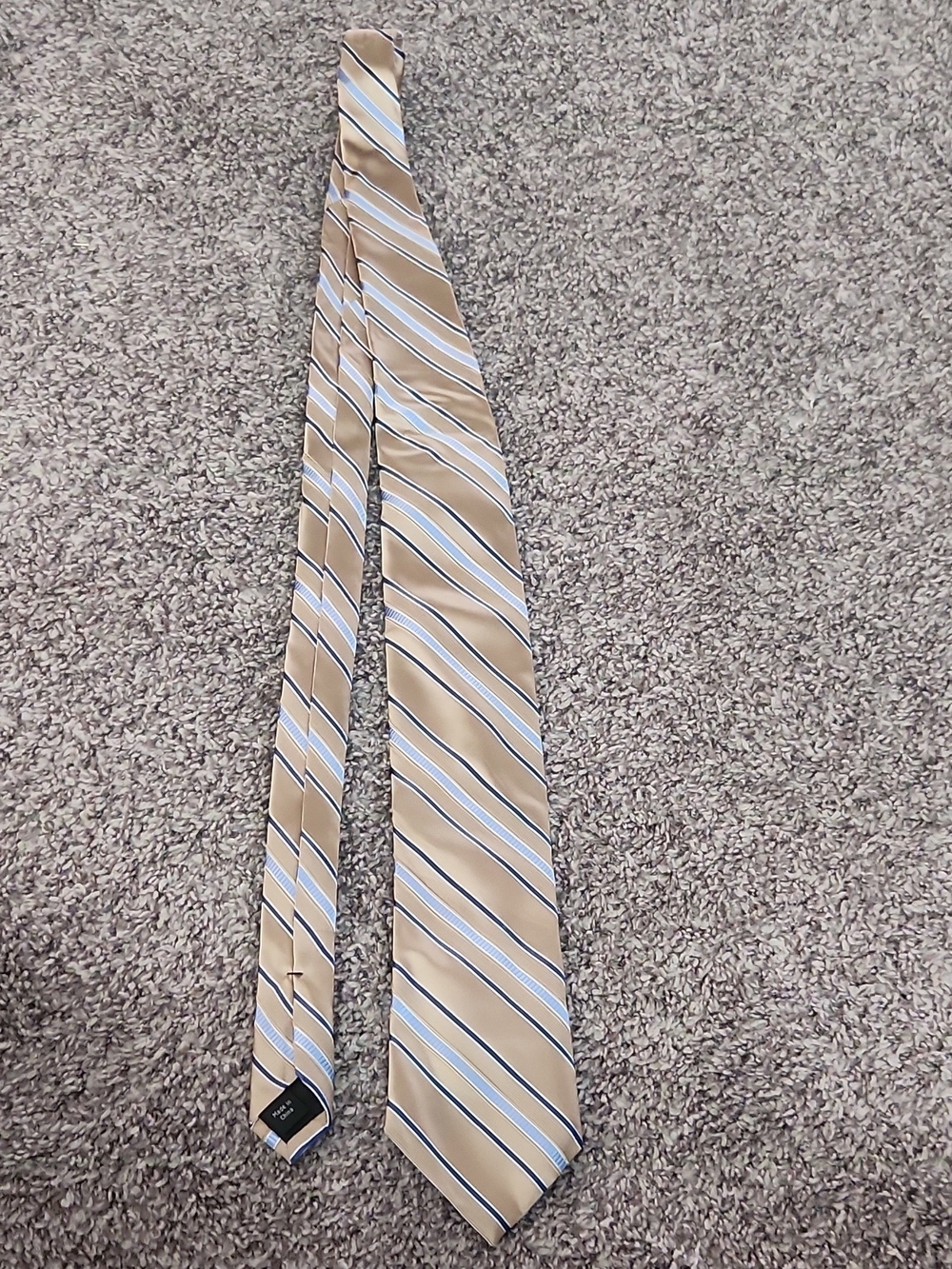 Michael Michael Kors Beige and Navy Striped Tie
